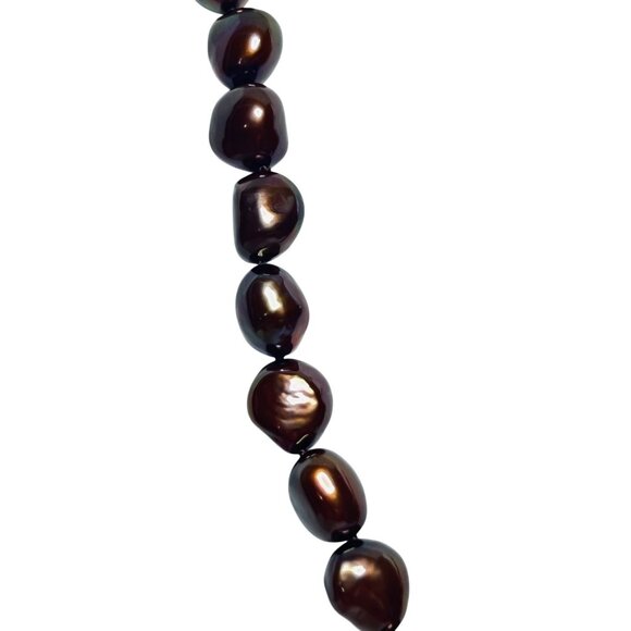 Honora Chocolate Cultured Freshwater Pearl Necklace 18" (6030) - Picture 3 of 7